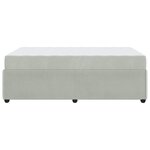 vidaXL Cadre de lit avec matelas Gris clair 120 x 190 cm Velours