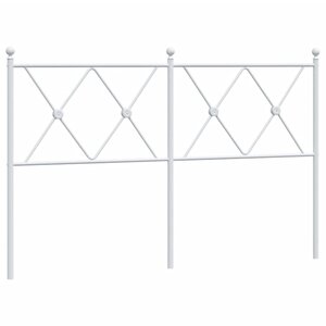 vidaXL Tête de lit de remplacement métal blanc 140 cm