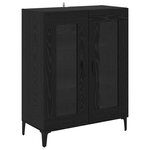 vidaXL Haut Armoire Chêne noir 69 5 x 34 x 180 cm Bois d'ingénierie
