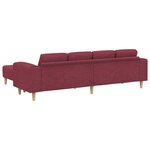 vidaXL Canapé de salon 3 Pièces Bordeaux 250 x 188 x 76 cm Polyester