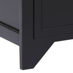 vidaXL Meuble TV Noir 108x30x40 cm Bois de Paulownia solide
