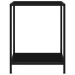 vidaXL Table console Noir 60x35x75 cm Verre trempé