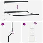 vidaXL Auvent rétractable anthracite/blanc 3x2 5 m tissu et aluminium