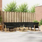 vidaXL Ensemble de canapés d'extérieur 9 pc Blanc et noir
