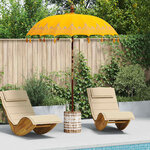 Parasol balinais Jaune 180-190 cm Coton  bois massif