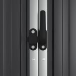 vidaXL Abri à outils de jardin anthracite 225x89x161cm acier galvanisé