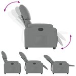 vidaXL Fauteuil inclinable Gris clair Tissu