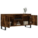 vidaXL Meuble TV chêne fumé 104x35x50 cm bois d'ingénierie