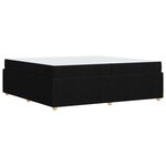 vidaXL Cadre de lit avec matelas avec matelas Noir 200 x 200 cm tissu