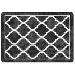 vidaXL Tapis lavable noir et blanc 160x230 cm antidérapant