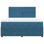 vidaXL Sommier à lattes de lit et matelas bleu 180x200 cm velours