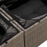 vidaXL Ensemble de canapé de jardin avec coussin 6 Pièces Gris polyrotin