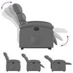 vidaXL Fauteuil inclinable électrique gris similicuir