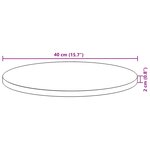 vidaXL Dessus de table rond Ø40x2 cm bois massif d'acacia