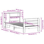vidaXL Cadre de lit sans matelas 75x190 cm bois de pin massif
