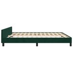 vidaXL Cadre de lit sans matelas vert foncé velours