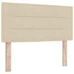 vidaXL Tête de lit LED avec bandes LED Crème 80 cm tissu