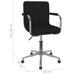 vidaXL Chaise pivotante de bureau Noir Tissu