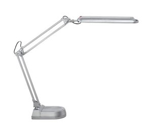Lampe de bureau LED MAULatlantic sur socle Argent MAUL