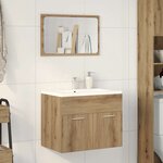 vidaXL Ensemble de meubles salle de bain 2 Pièces bois d'ingénierie