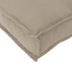 vidaXL Coussins de palettes pour banc 2 Pièces Taupe 120x40x8 cm en tissu Oxford