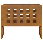 Fire Pit Rectangulaire 50x30x40 cm en Acier Weathering