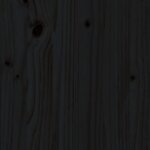 vidaXL Repose-pied de jardin 120x80 cm noir bois de pin massif