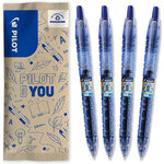 Pilot B2P EcoBall Stylo à Bille Flow Pack - Mince - Bleu - 4 pièces