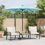 vidaXL Parasol de jardin avec mât en acier bleu 268x268x226 cm