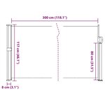vidaXL Auvent latéral rétractable bleu 117x300 cm