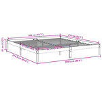 vidaXL Cadre de lit extra long sans matelas 200x210 cm bois massif pin