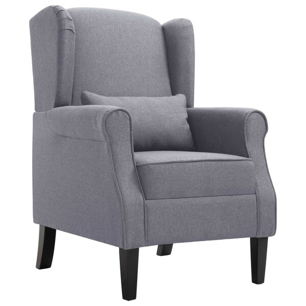 vidaXL Fauteuil gris foncé tissu