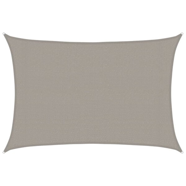 vidaXL Voile d'ombrage 160 g/m² rectangulaire gris clair 3x5 m PEHD
