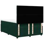 vidaXL Sommier à lattes de lit et matelas Vert foncé 140x200cm Velours