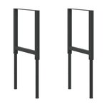 vidaXL Cadres d'établi réglables 2 Pièces Métal 55x(69-95 5) cm Noir