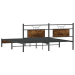 vidaXL Cadre de lit sans matelas chêne fumé 183x213 cm bois ingénierie
