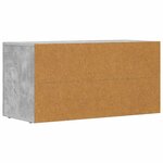 vidaXL Meuble TV Gris béton 80 x 35 x 40 cm Bois d'ingénierie
