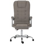 Fauteuil de massage inclinable de bureau informatique étude tissu taupe 02_0025421