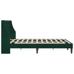 vidaXL Cadre de lit avec tête de lit Vert foncé 160 x 200 cm Velours