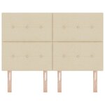 Tête de lit vidaXL capitonnée crème 140 cm en tissu