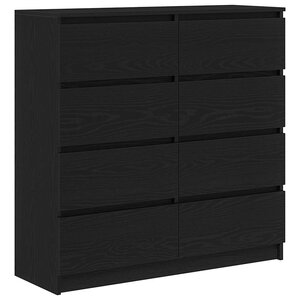 vidaXL Buffet chêne noir 100x35x99 cm bois d'ingénierie