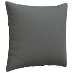 vidaXL Coussins de canapé 2 Pièces Gris foncé 45 x 45 cm tissu