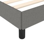 vidaXL Cadre de lit sans matelas gris foncé 180x200 cm tissu