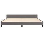 vidaXL Cadre de lit sans matelas gris 200x200 cm similicuir