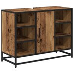 vidaXL Ensemble de mobilier de salle de bain 3 Pièces Bois Ancien