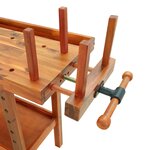 vidaXL Établi avec tiroirs et étaux 124x52x83 cm Bois massif d'acacia