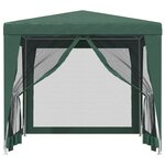 vidaXL Tente de fête avec 4 parois latérales en maille Vert 2.5x2.5 m