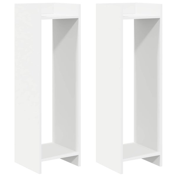 vidaXL Support de Plante 2 pièces Blanc 30 x 30 x 100 cm