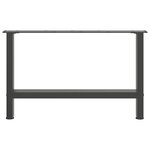 vidaXL Pieds de table basse Anthracite 2 pièces 70 x (42-43) cm Acier