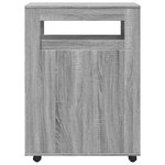 vidaXL Meuble étroit de salle de bain à roulettes sonoma gris
